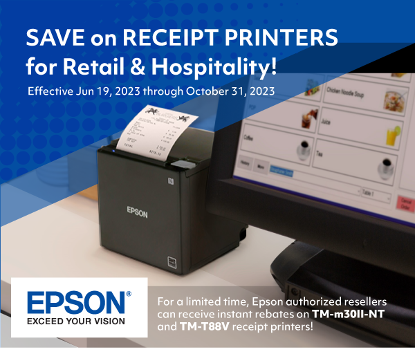 Save on receipt printers for Retail and Hospitality